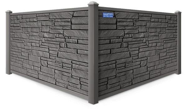 Dark Gray SimTek composite fence contractor in Stafford Texas