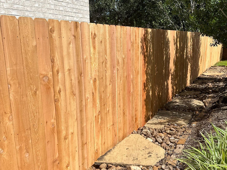 Privacy Fence Example in Tanglewood Texas